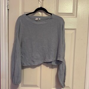 Wild Fable Gray Cropped Long Sleeve Hoodie